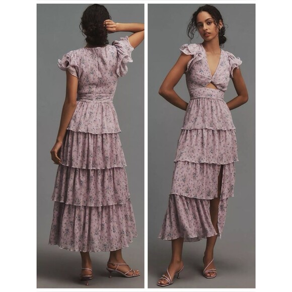 Astr Dresses & Skirts - ASTR the Label Maxi Dress Emporia Lavender Floral Chiffon Wedding Guest size L